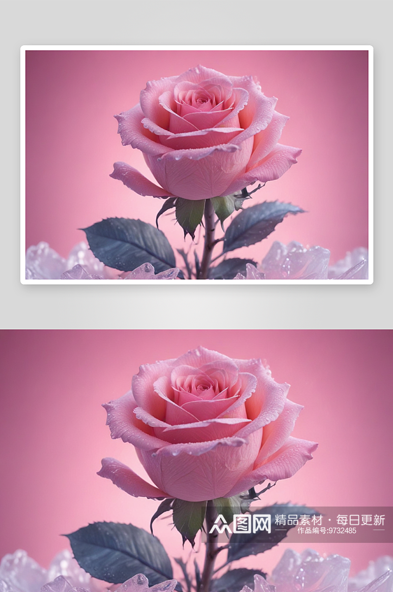 粉色玫瑰浪漫花海中的芳香诱惑素材