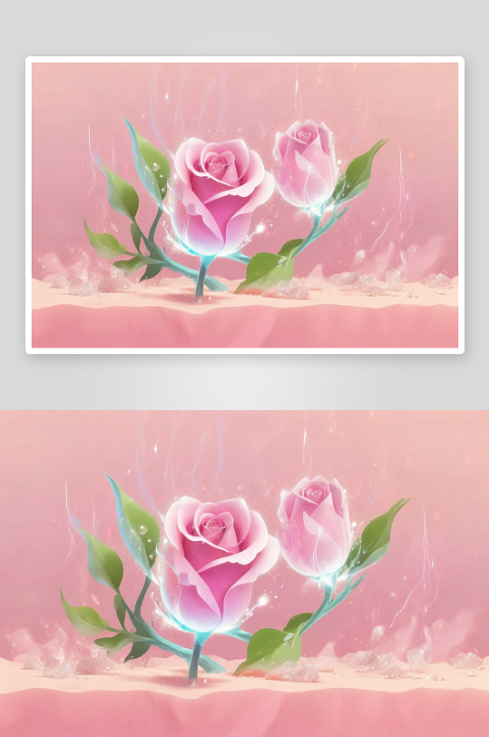 粉色玫瑰婉约花朵中的浪漫向往