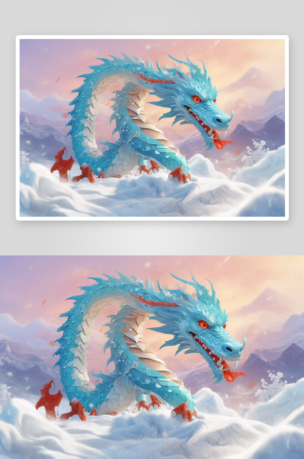 美轮美奂的巨龙绘画作品素材