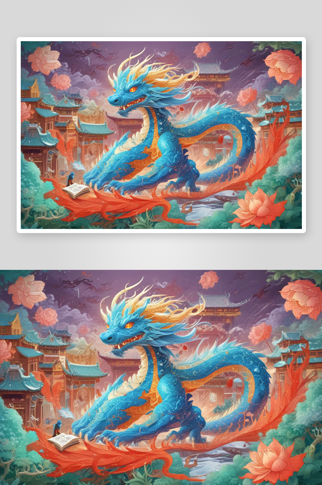 创意十足的巨龙插画艺术素材