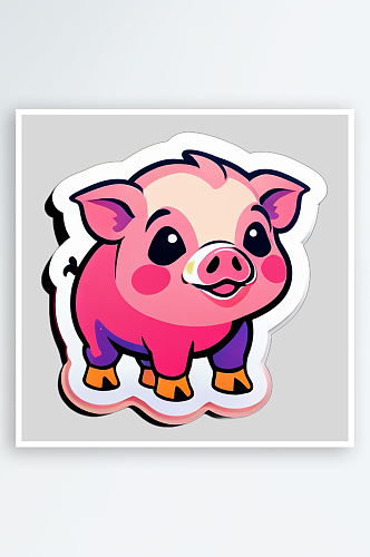 小猪的欢乐表情图片