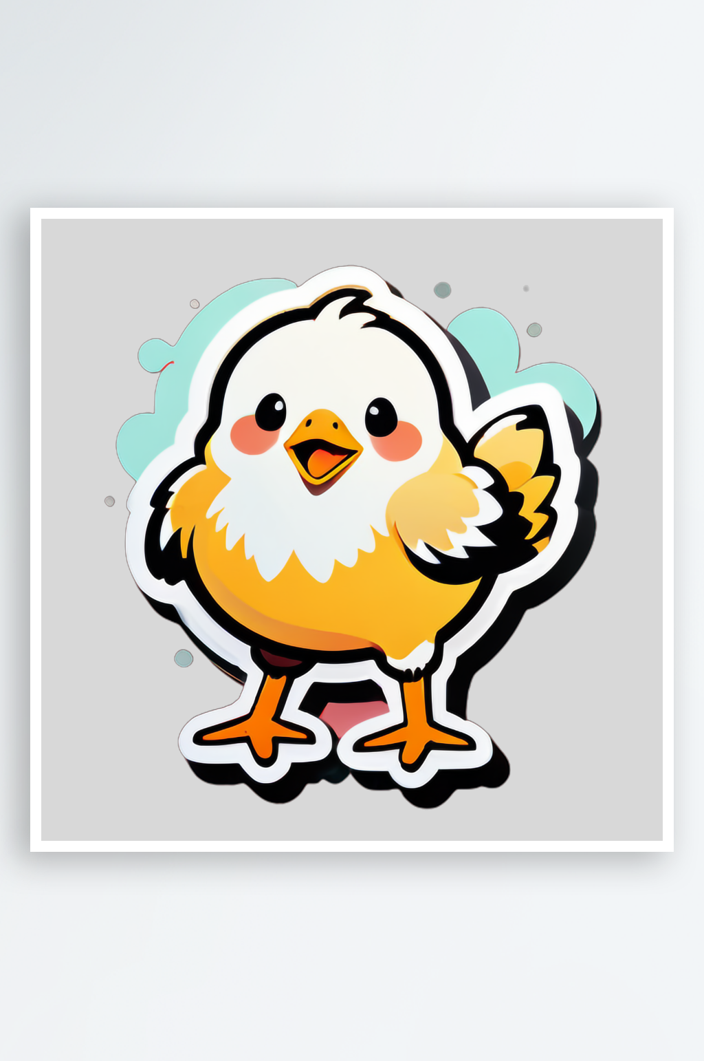 小鸡贴画的艺术创新素材