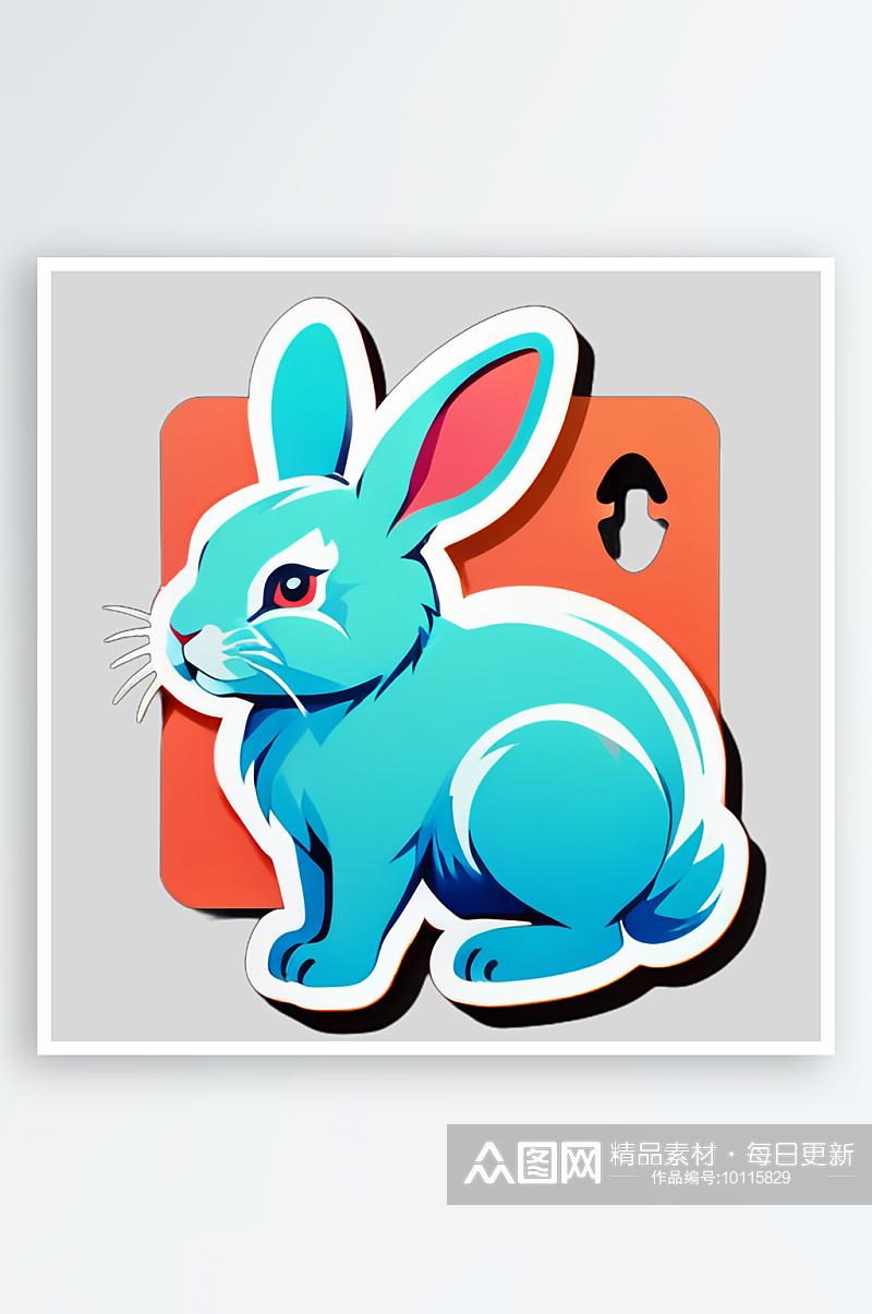 兔子贴画的祝福寓意与象征意义素材