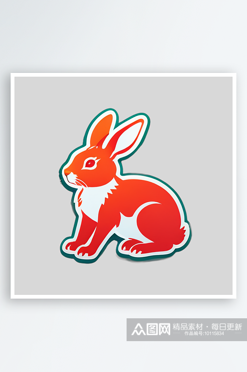 兔子贴画的祝福寓意与象征意义素材