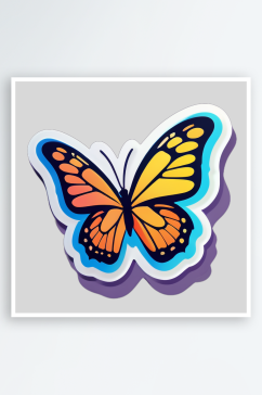 自然之美蝴蝶插画贴图