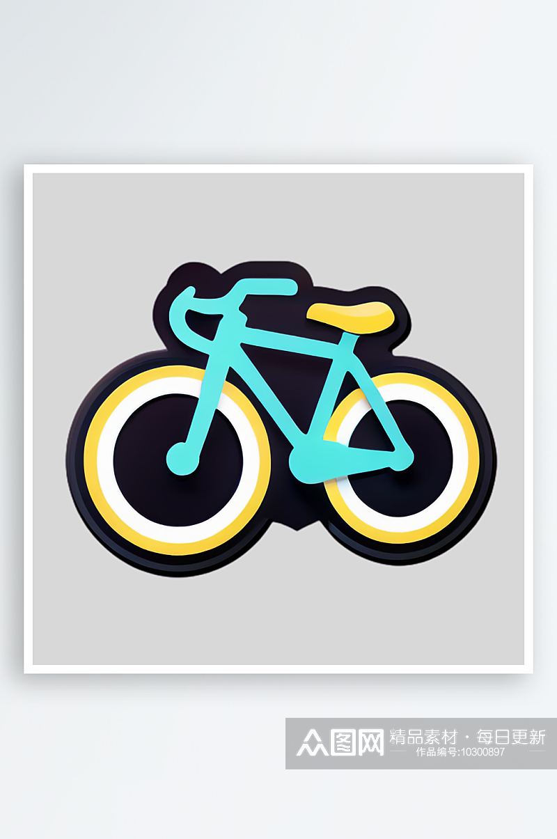 自行车贴纸勾勒出你的青春记忆素材