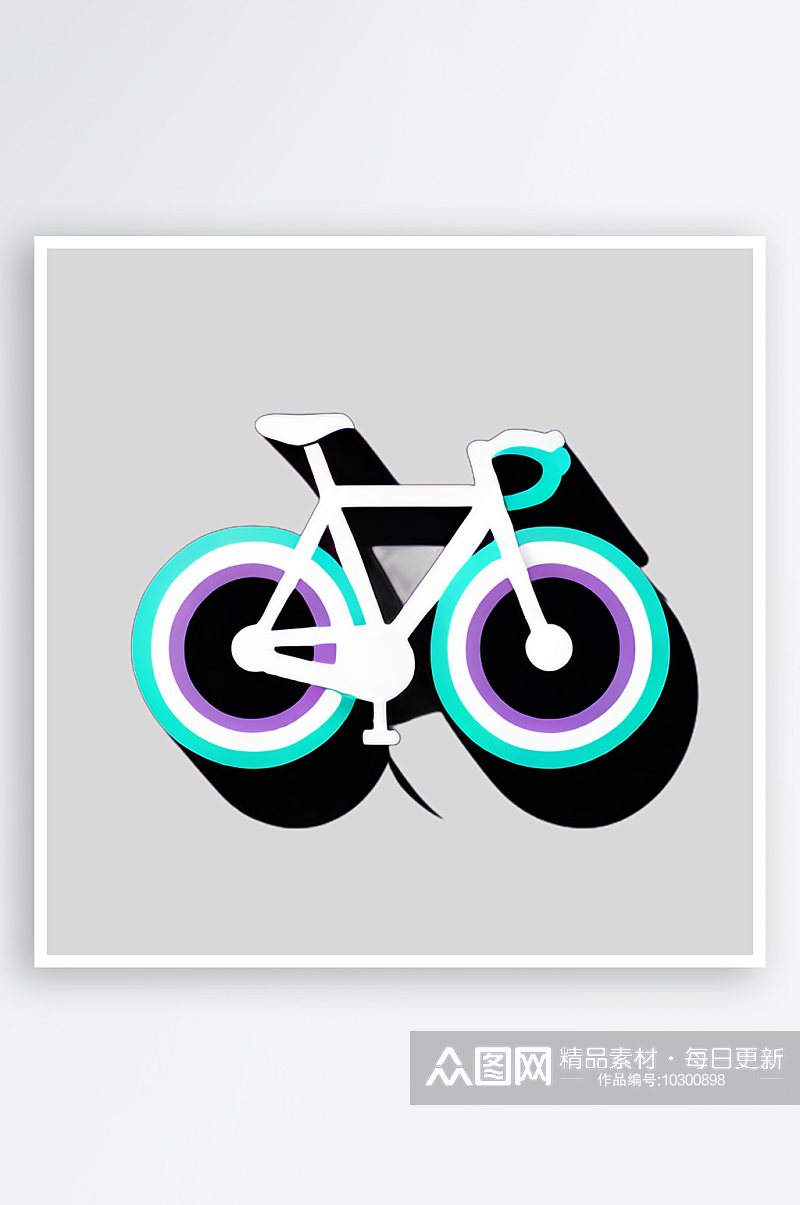 自行车贴纸勾勒出你的青春记忆素材