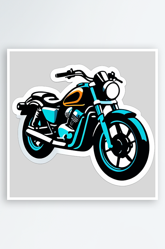 摩托车贴图插画展现个性与风格