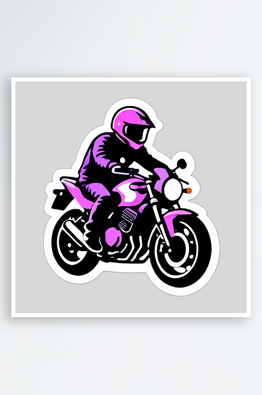 摩托车插画图案彰显你的独特魅力