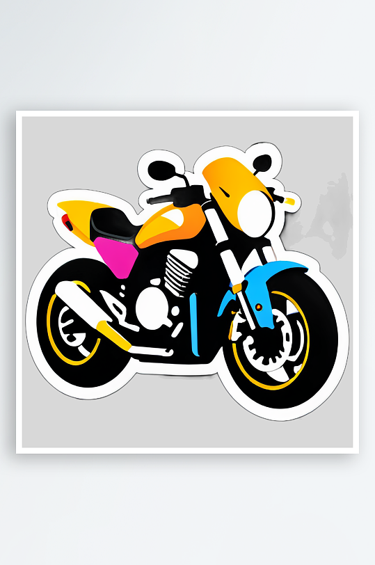 摩托车插画图案彰显你的独特魅力