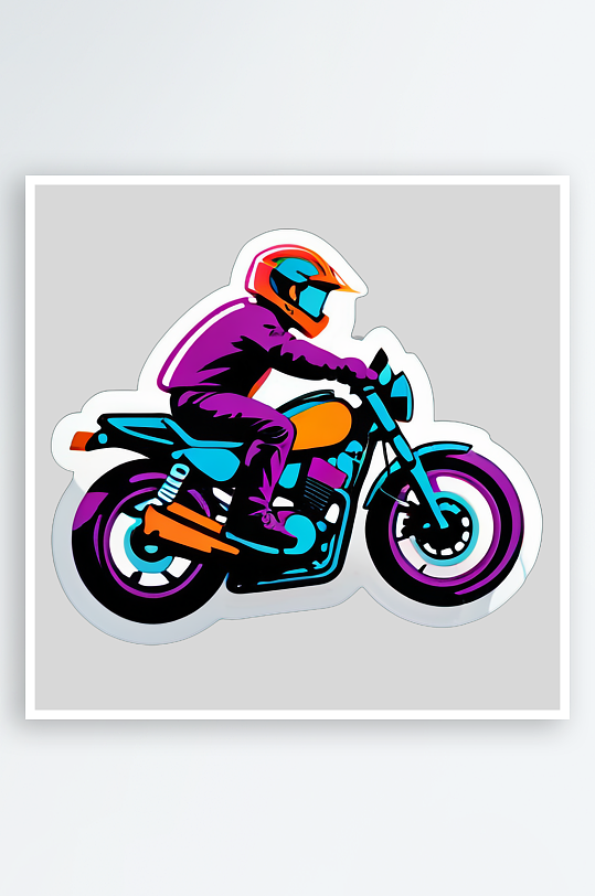 摩托车贴图插画彰显你的个性魅力