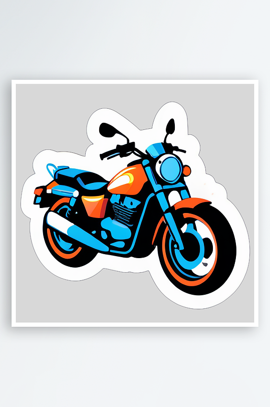摩托车插画图案勾勒出你的自由态度