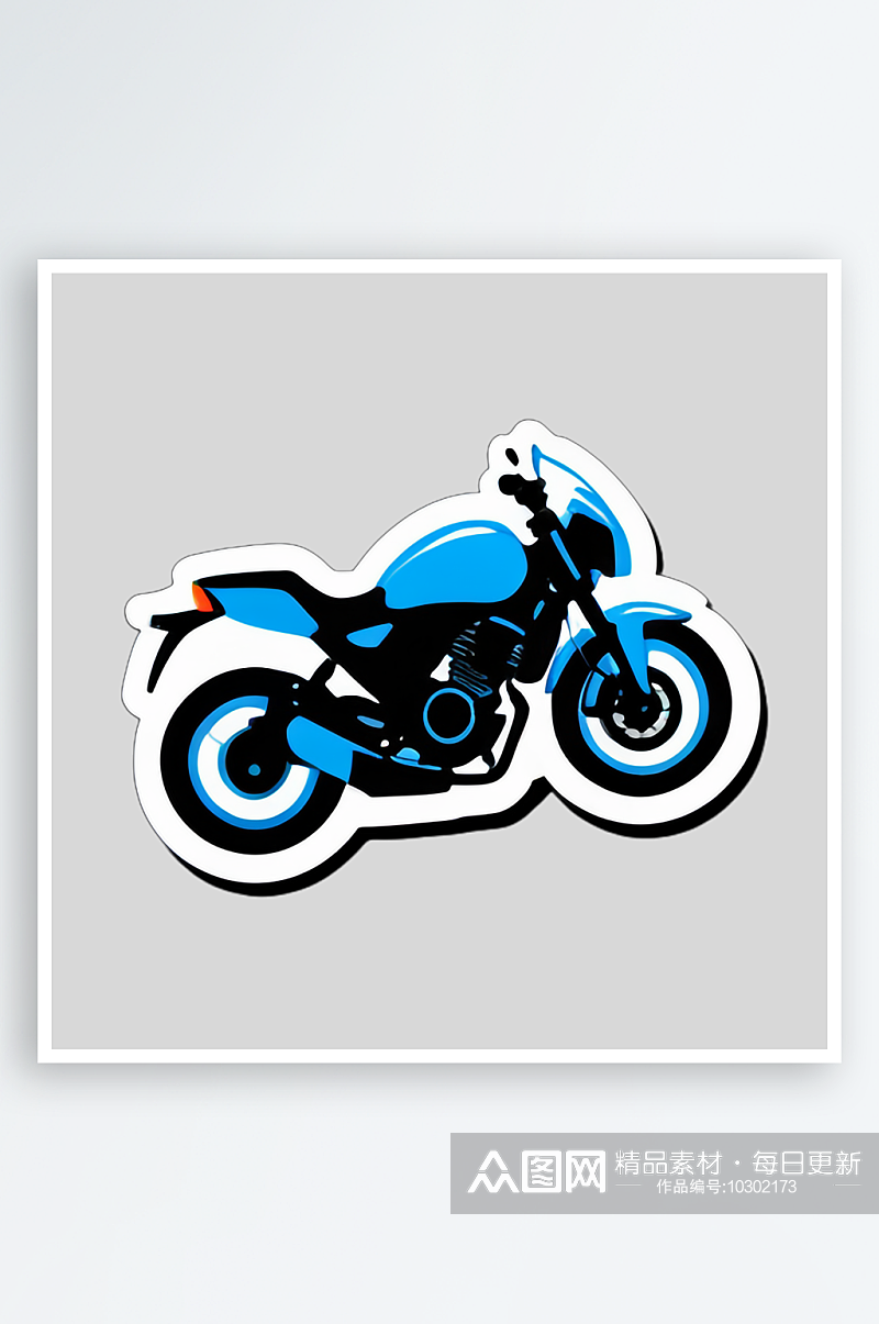 摩托车插画图案勾勒出你的自由态度素材