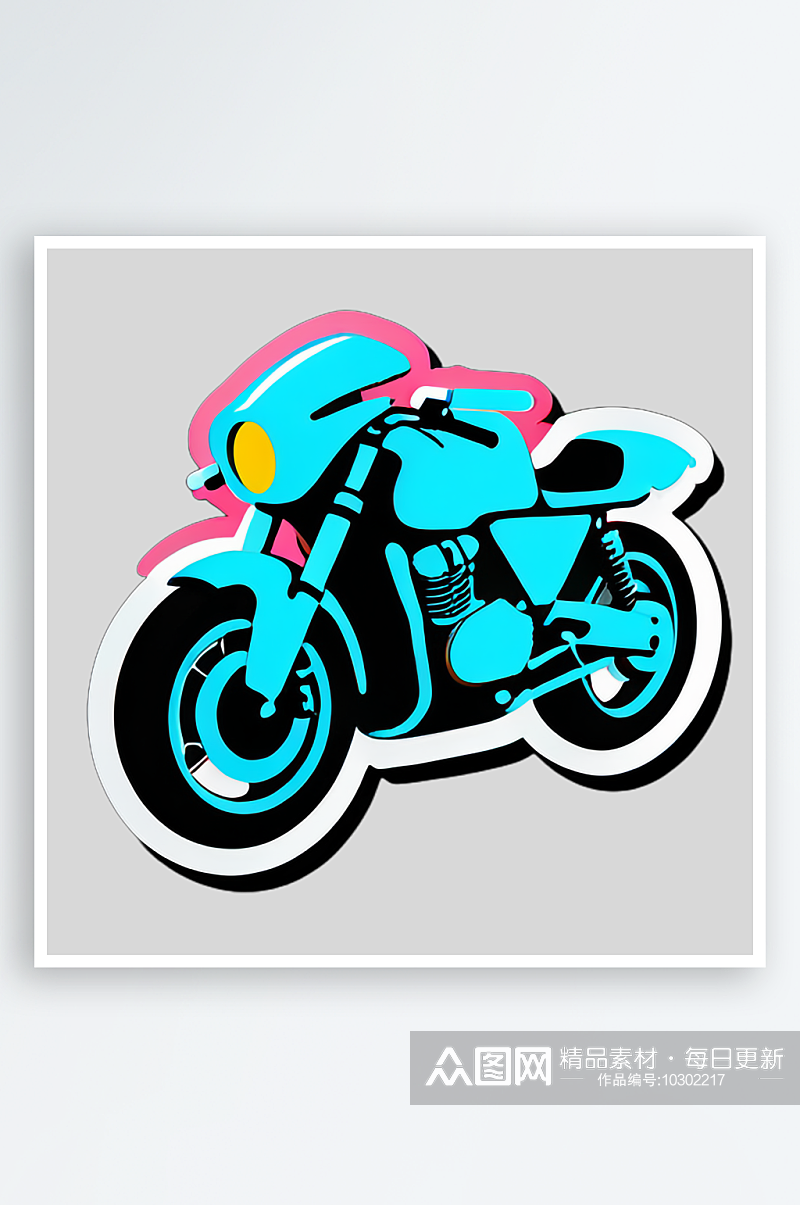 摩托车贴图插画带来的艺术享受素材