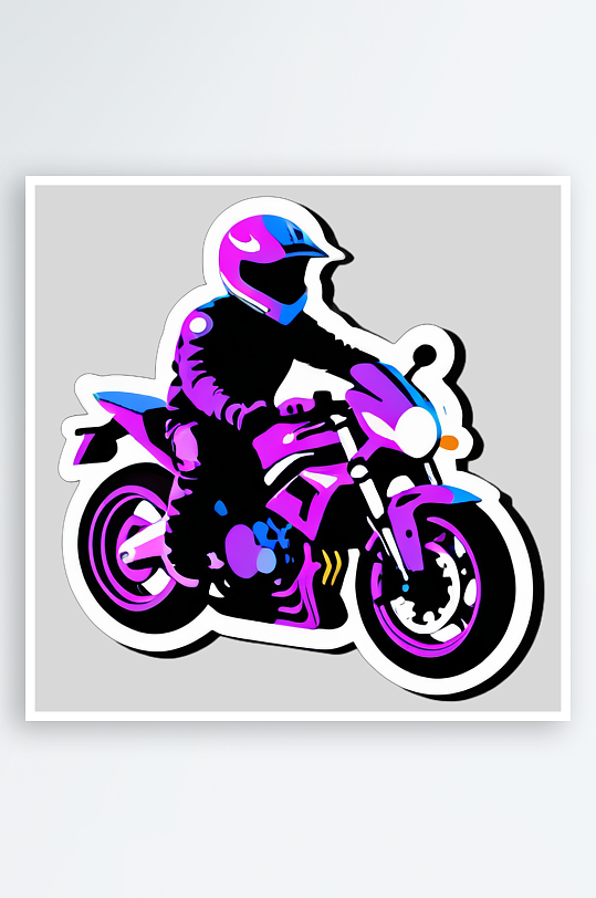 摩托车贴图插画展现个性与风格