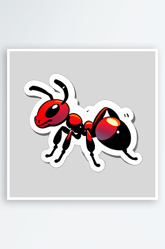 温馨蚂蚁卡通贴图插画图案