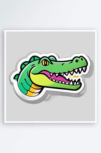 可爱鳄鱼卡通贴图
