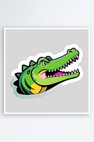 可爱鳄鱼卡通贴图