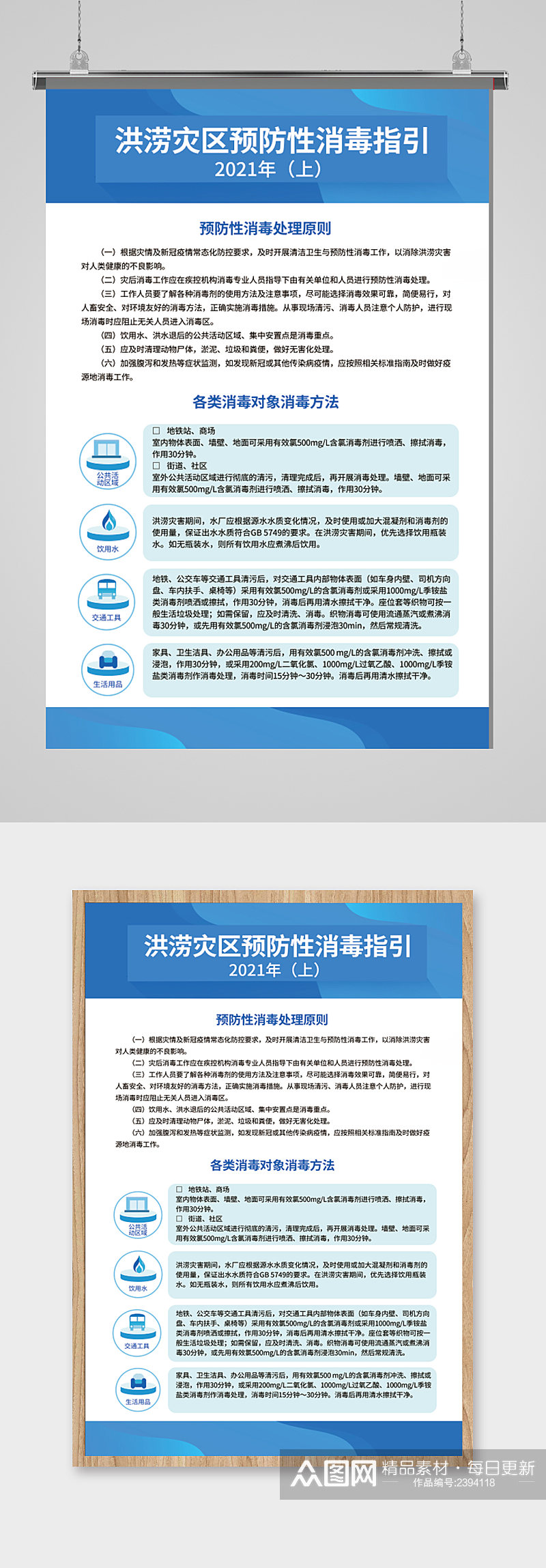 洪涝灾区预防性消毒指引上部分素材