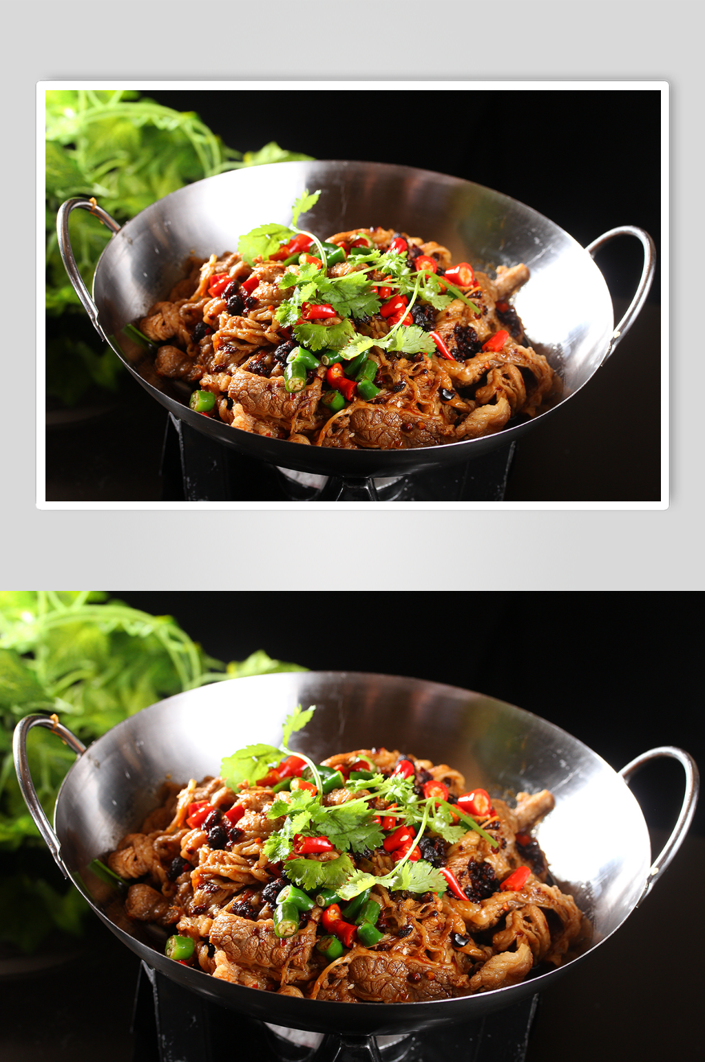 麻辣牛肉干锅美食素材