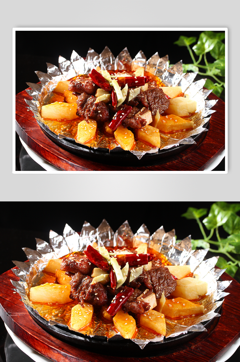 特色土豆烧排骨美食素材