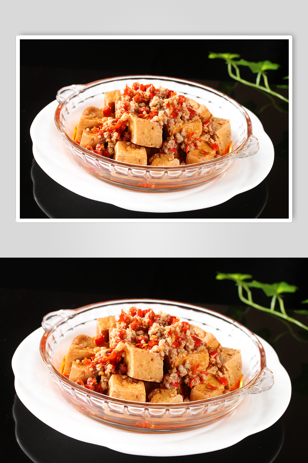 油豆腐剁椒肉沫特色菜素材