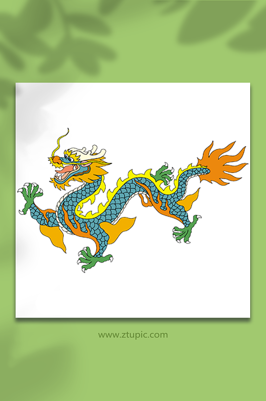 中国风古代龙图案元素