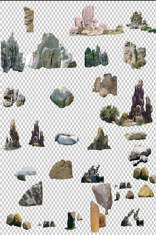 cad假山石图片-cad假山石素材下载-众图网