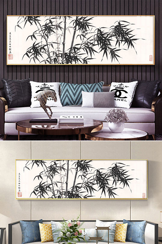 清风竹韵国画装饰画-众图网