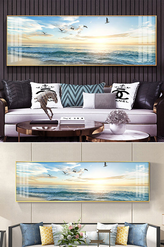 大海风景意境装饰画-众图网