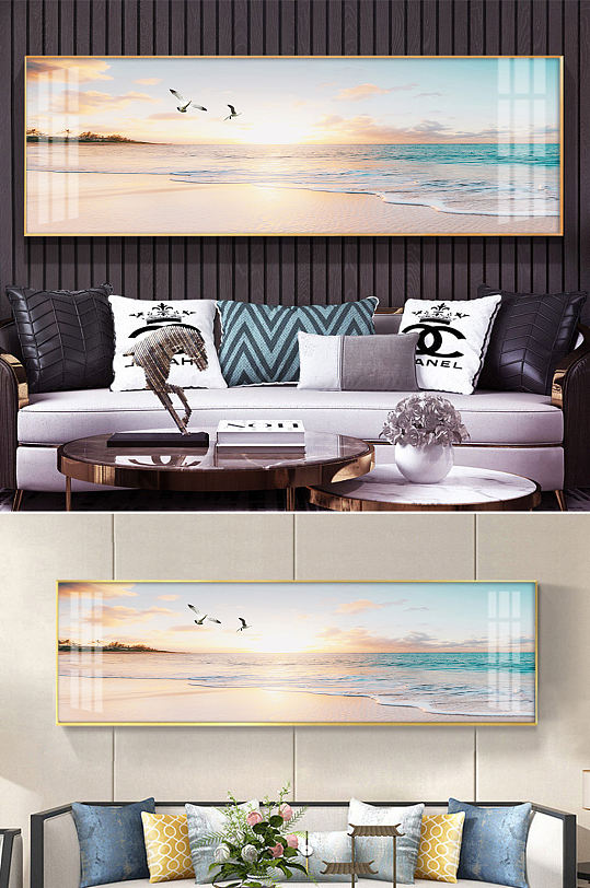 大海风景意境装饰画-众图网