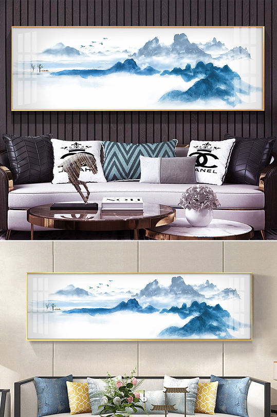 意境山水水墨禅意装饰画-众图网