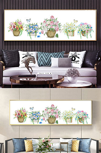 手绘植物花卉装饰画