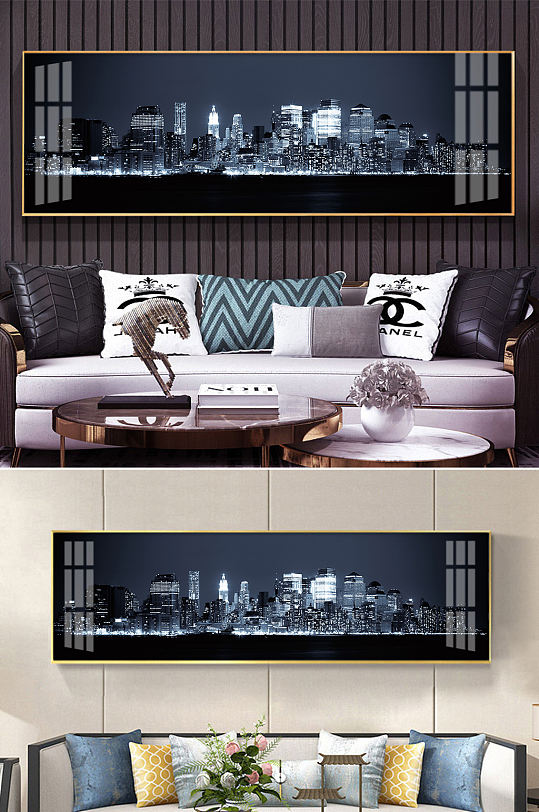 城市建筑风景装饰画