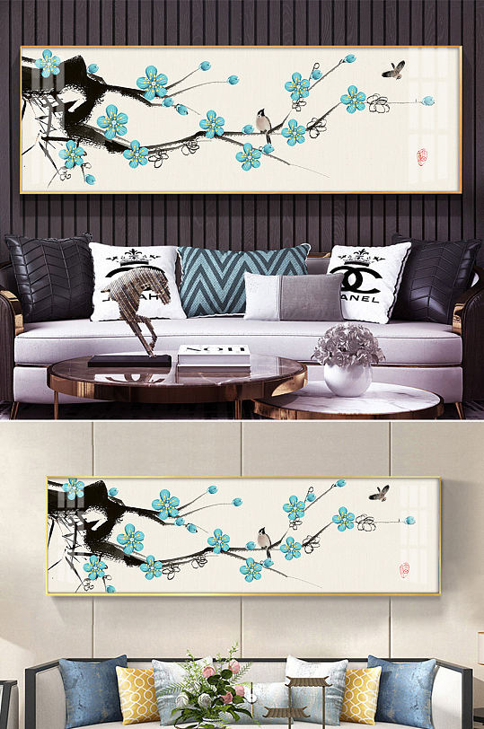 鸟语花香喜上眉梢花鸟装饰画-众图网