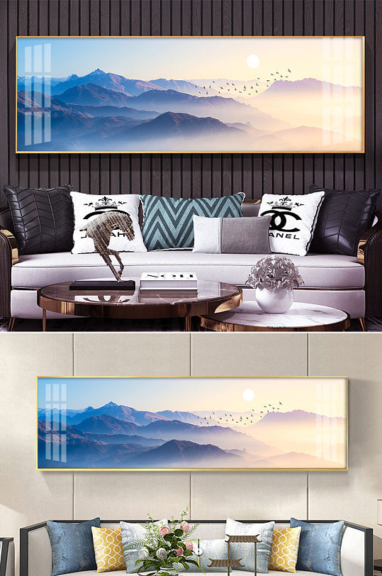 禅意意境山水水墨装饰画