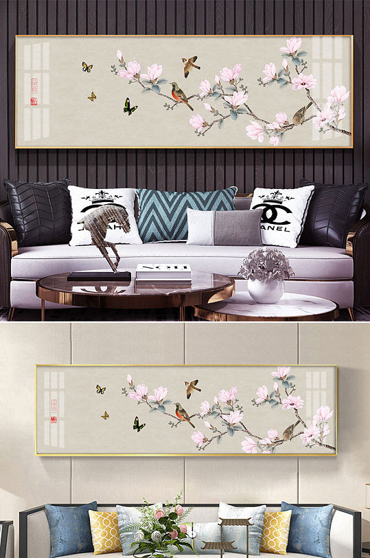 喜上眉梢鸟语花香装饰画-众图网