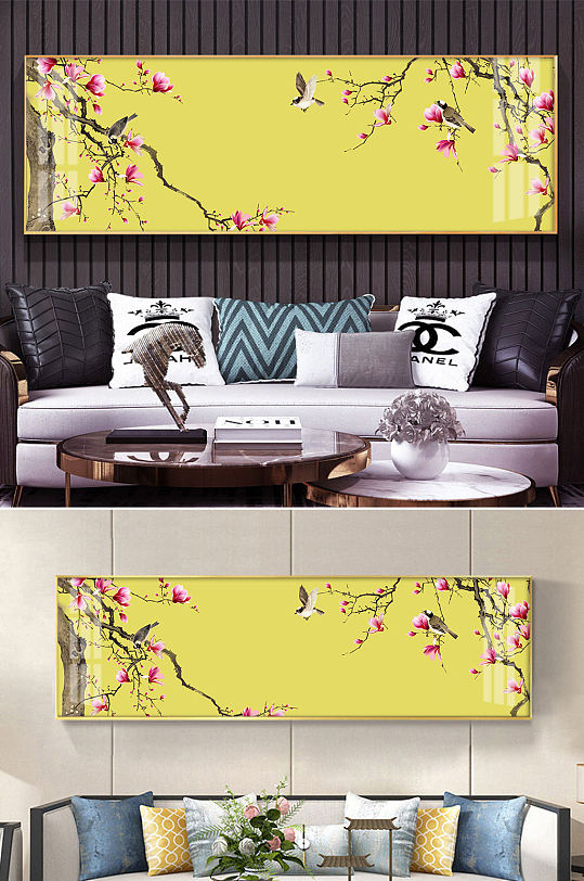 喜上眉梢鸟语花香装饰画-众图网