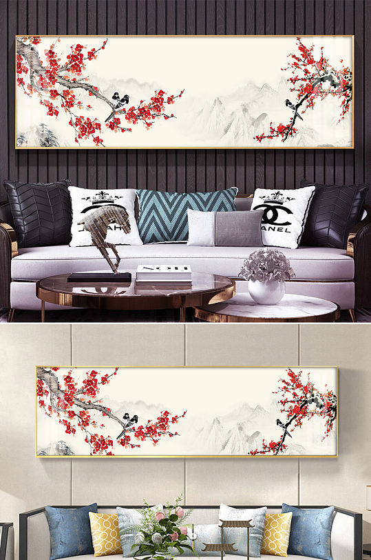 鸟语花香喜上眉梢花鸟装饰画-众图网