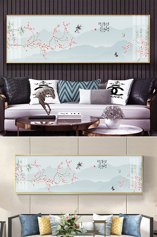 喜上眉梢鸟语花香花鸟国画装饰画-众图网