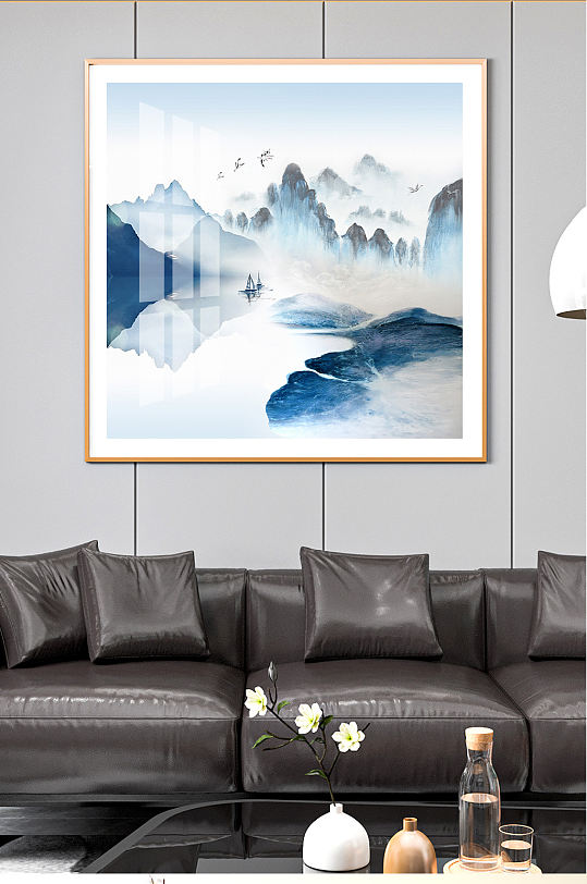 禅意意境山水装饰画