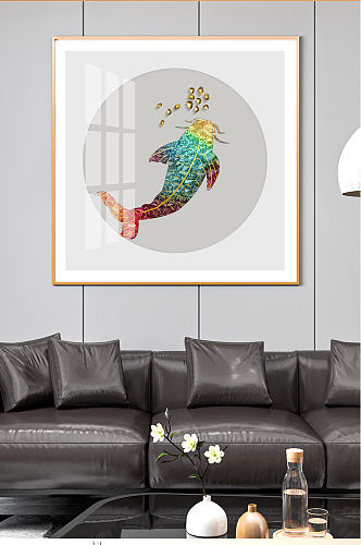 金鱼鲤鱼年年有鱼装饰画