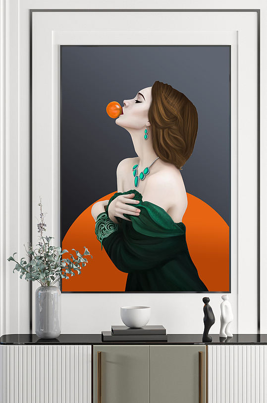 人物艺术美女装饰画-众图网