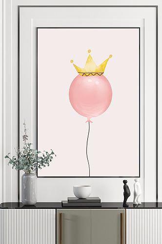 卡通气球挂画装饰画