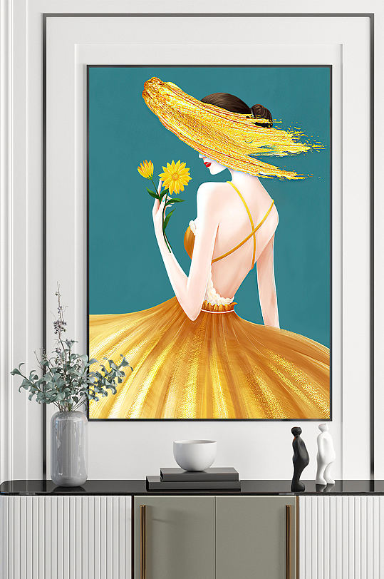 人物艺术美女装饰画-众图网