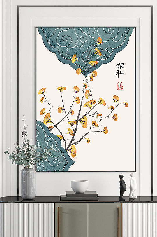 新中式现代简约民俗装饰画-众图网
