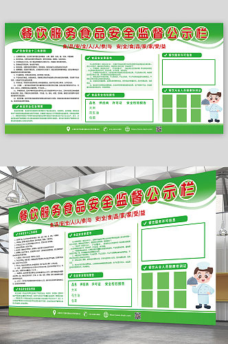 安全食品家家受益食堂食品安全公告栏展板