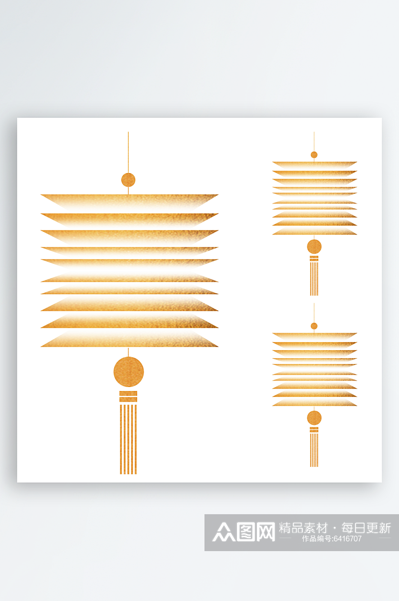 中式国风节日装饰元素灯笼素材
