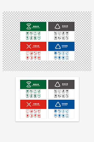 垃圾分类标志垃圾分类