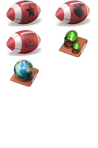 3D橄榄球PNG图标